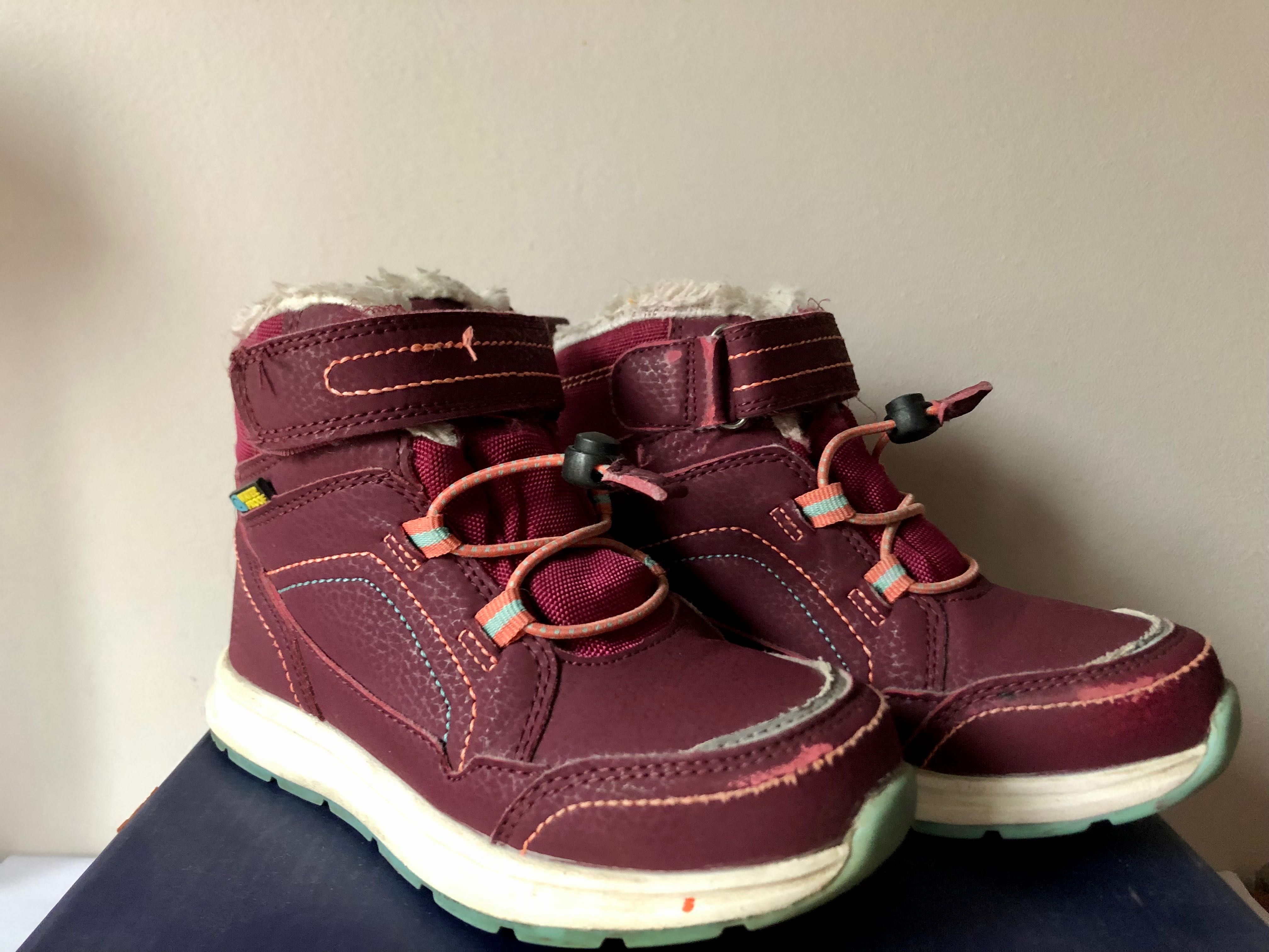 Dziecięce buty zimowe kozaki ocieplane z membraną Water Proof BEJO r29