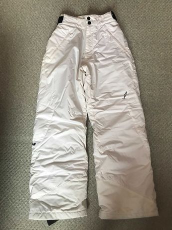 Decathlon Wedze spodnie narciarskie białe na 12 lat 140-150 cm