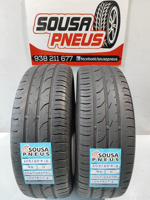 2 pneus semi novos continental 205-60R16 - Oferta da entrega