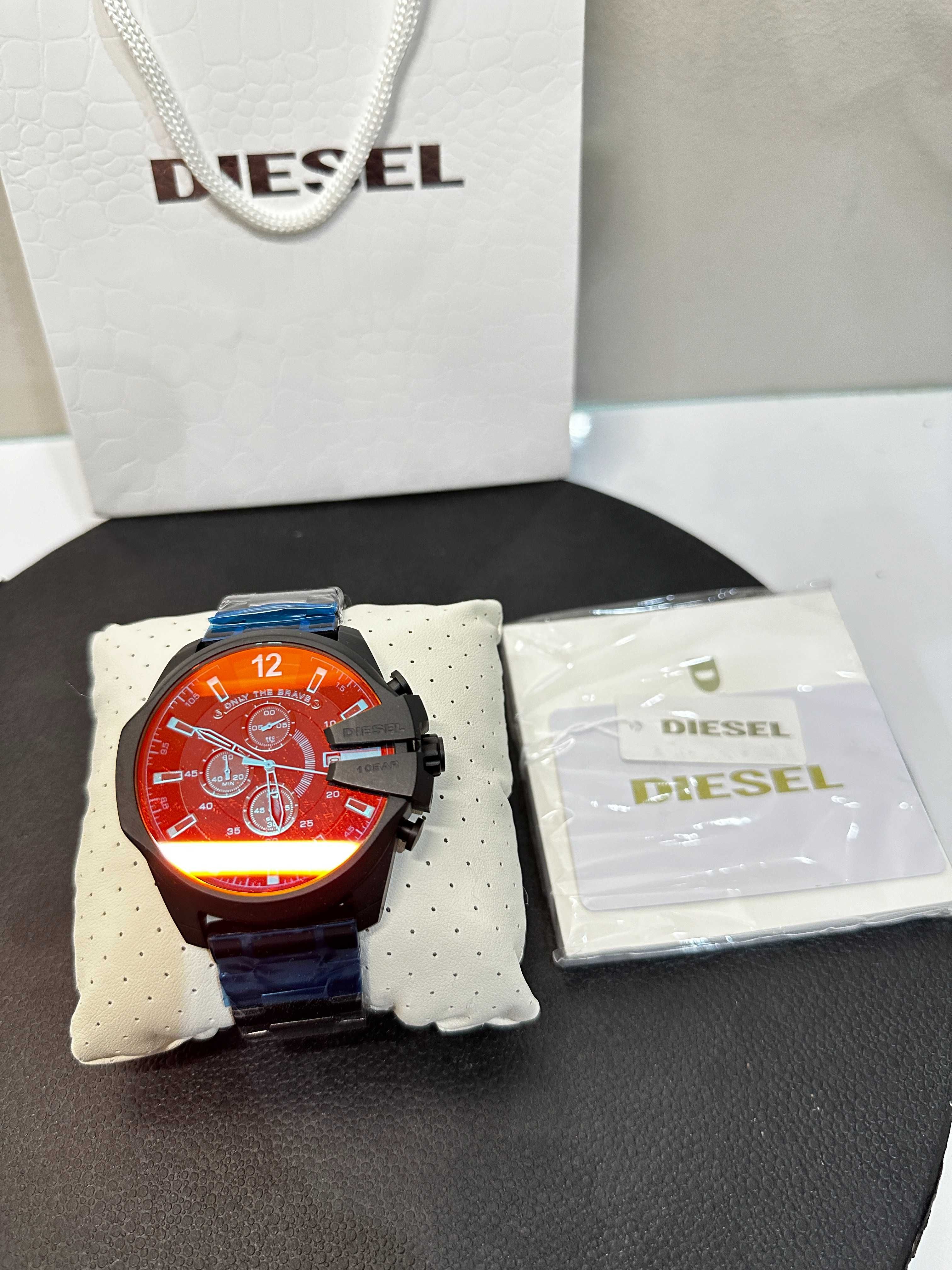 Nowy! Czarny zegarek męski Diesel Mega Chief DZ4323
