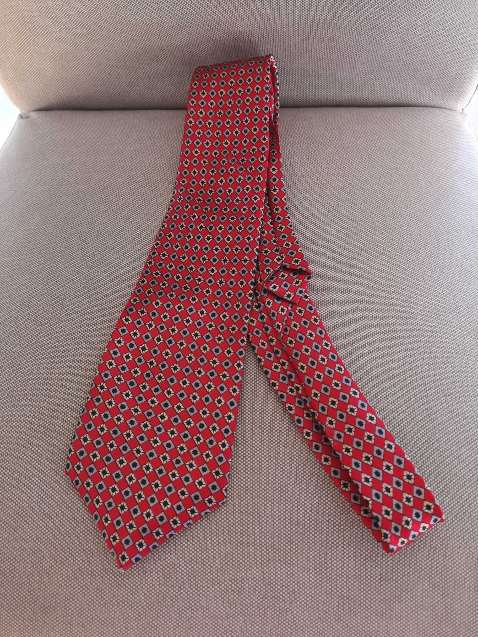 Collectione Roberto czerwony krawat romby