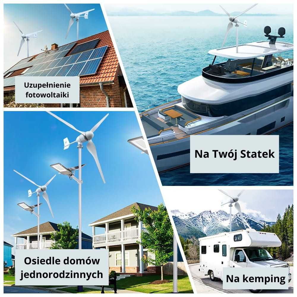 Turbina Wiatrowa 5KW WIATRAK Elektrownia Wiatrowa + Kontroler Falownik