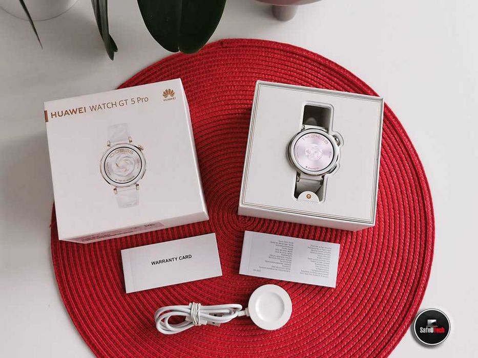 ZADBANY Huawei Watch GT5 Pro 42mm Active  BIAŁY - Szafir - Ceramika GW