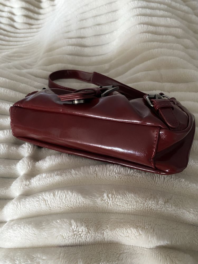 Burgundowa bordowa torebka bag city Coquette vintage y2k 90s retro