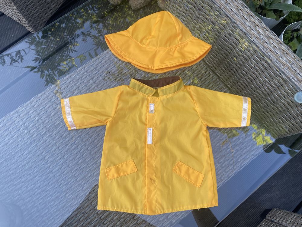 Ubranko dla lalki Baby Born komplecik na deszcz - płaszczyk, kapelusz
