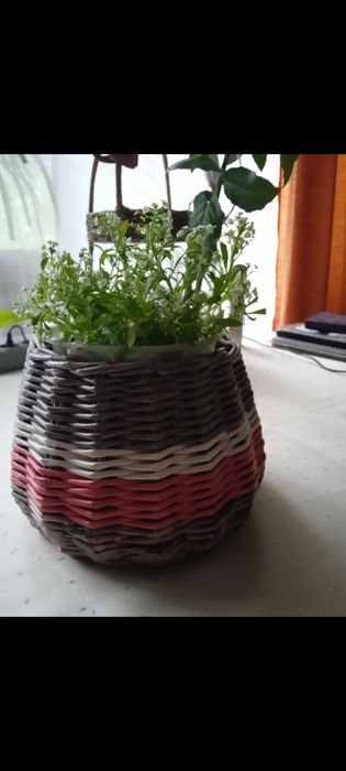 Корзины из бумажной лозы , ручной работы ,короб для хранения
