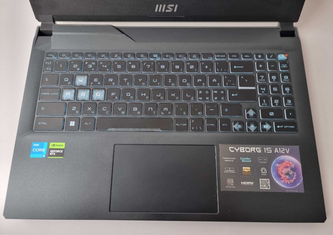 Ігровий ноутбук MSI Cyborg 15 A12V (2023)/4060/RAM 16 intel i5 6/12
