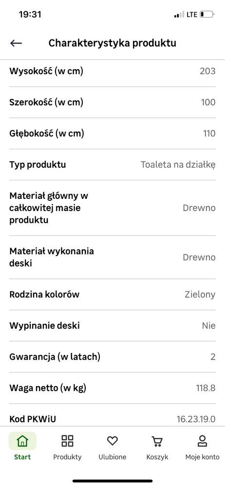 Toaleta WC drewniana na budowę