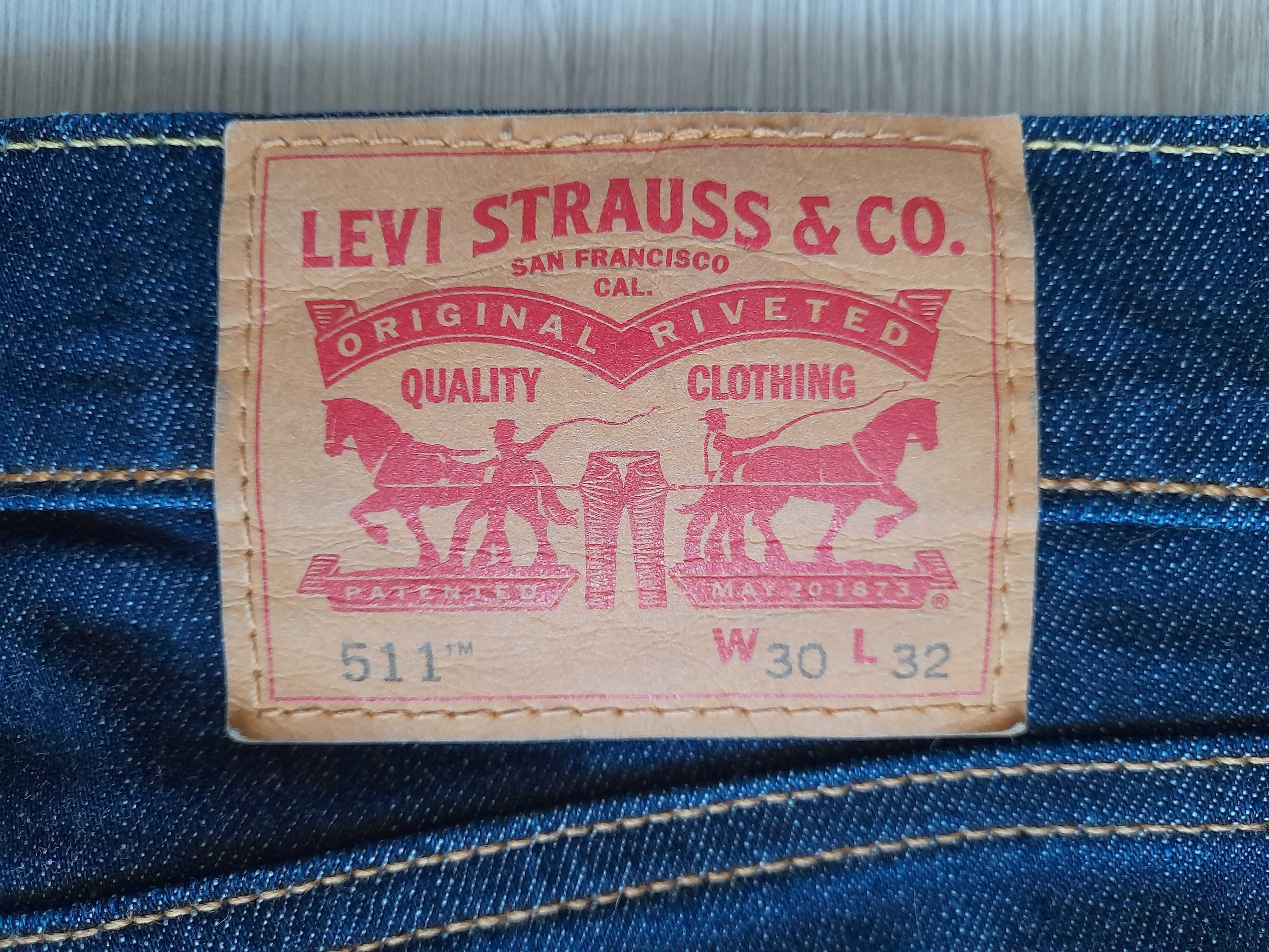 Spodnie jeansy męskie Levi's Strauss 511 W30 L32 pas 82-85 cm jak nowe