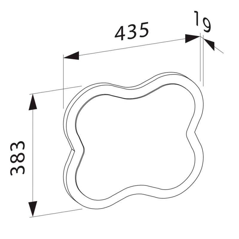 H4616010034691 Laufen Florakids Дзеркало дитяче 43,5 х 38,3 см червона