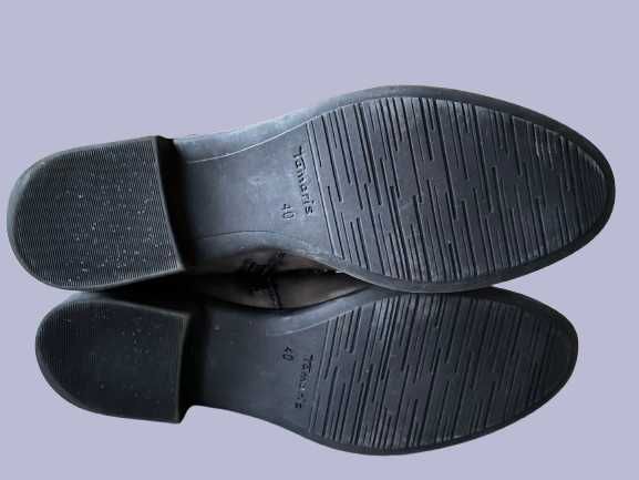 Ботинки женские Tamaris р.39-40 кожа демисезонные