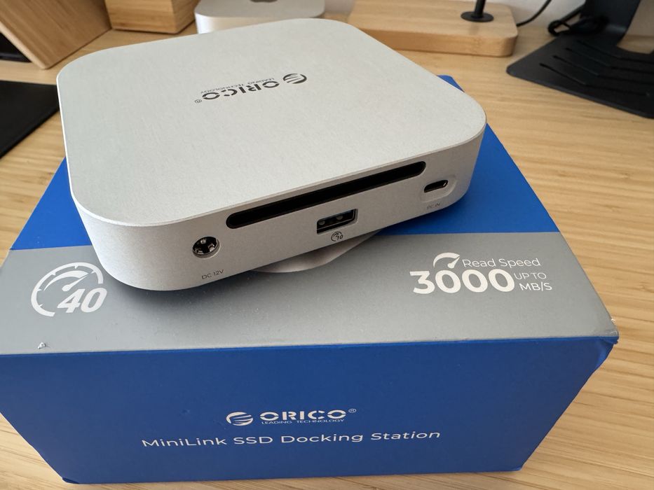 Dock station Orico minilink SSD para mac mini M4