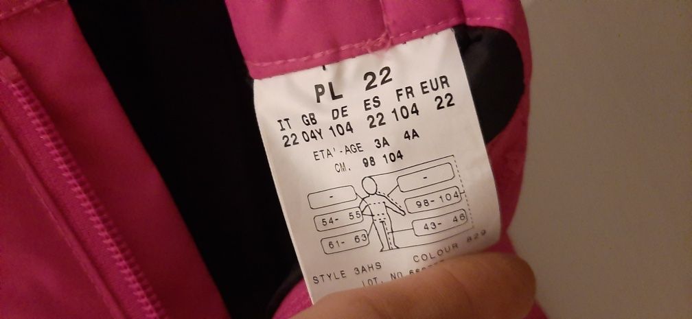 Spodnie narciarskie Brugi 98/104 Martes Sport