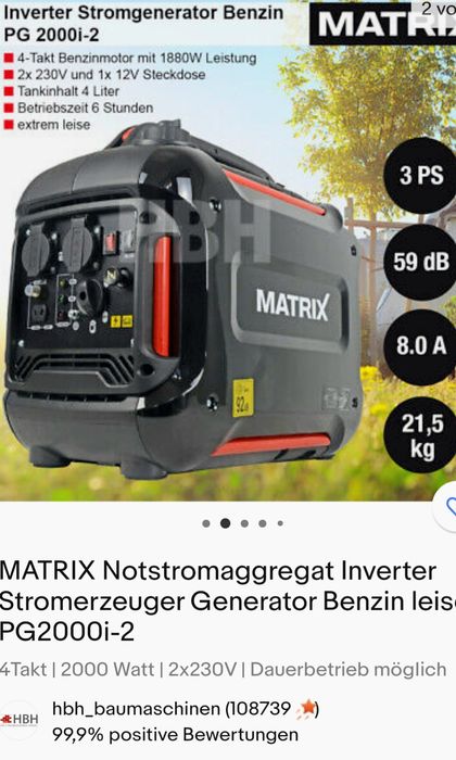 Продам генератор Matrix инвертор  2 квт