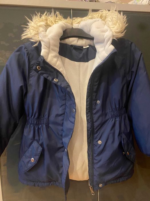 kurtka zimowa 104, granatowa dla dziewczynki
