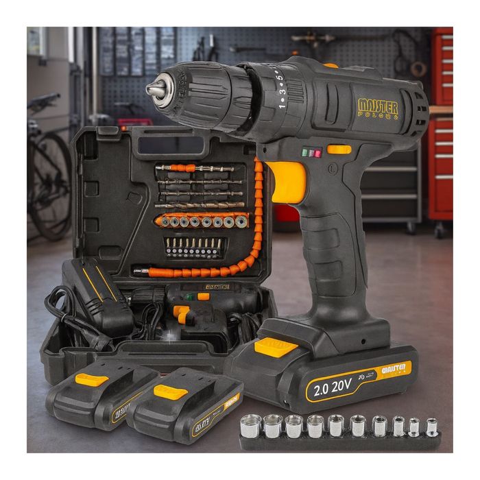 Wiertarko Wkrętarka Udarowa Akumulatorowa 20v Li-lon 2x Aku Okazja fv
