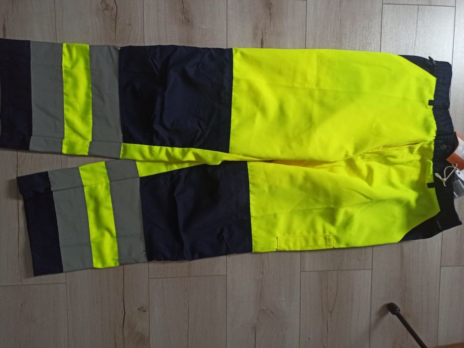 Spodnie robocze, odblaskowe BHP,  Nowe