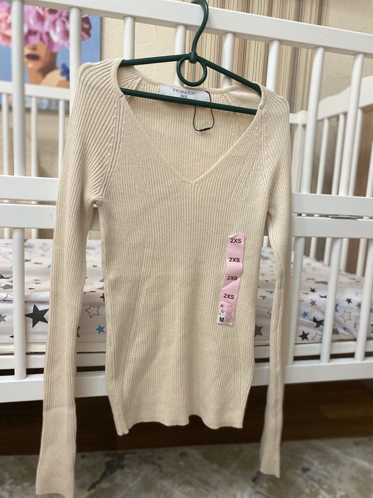 нові гольфики PRIMARK | бежевий + сірий | XS–S–M