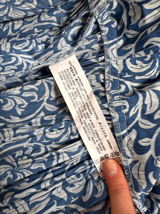 ZARA spodnica boho letnia maxi niebieska