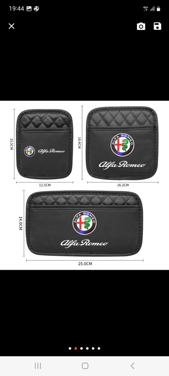 Bolsas de Armazenamento Interno Alfa Romeo