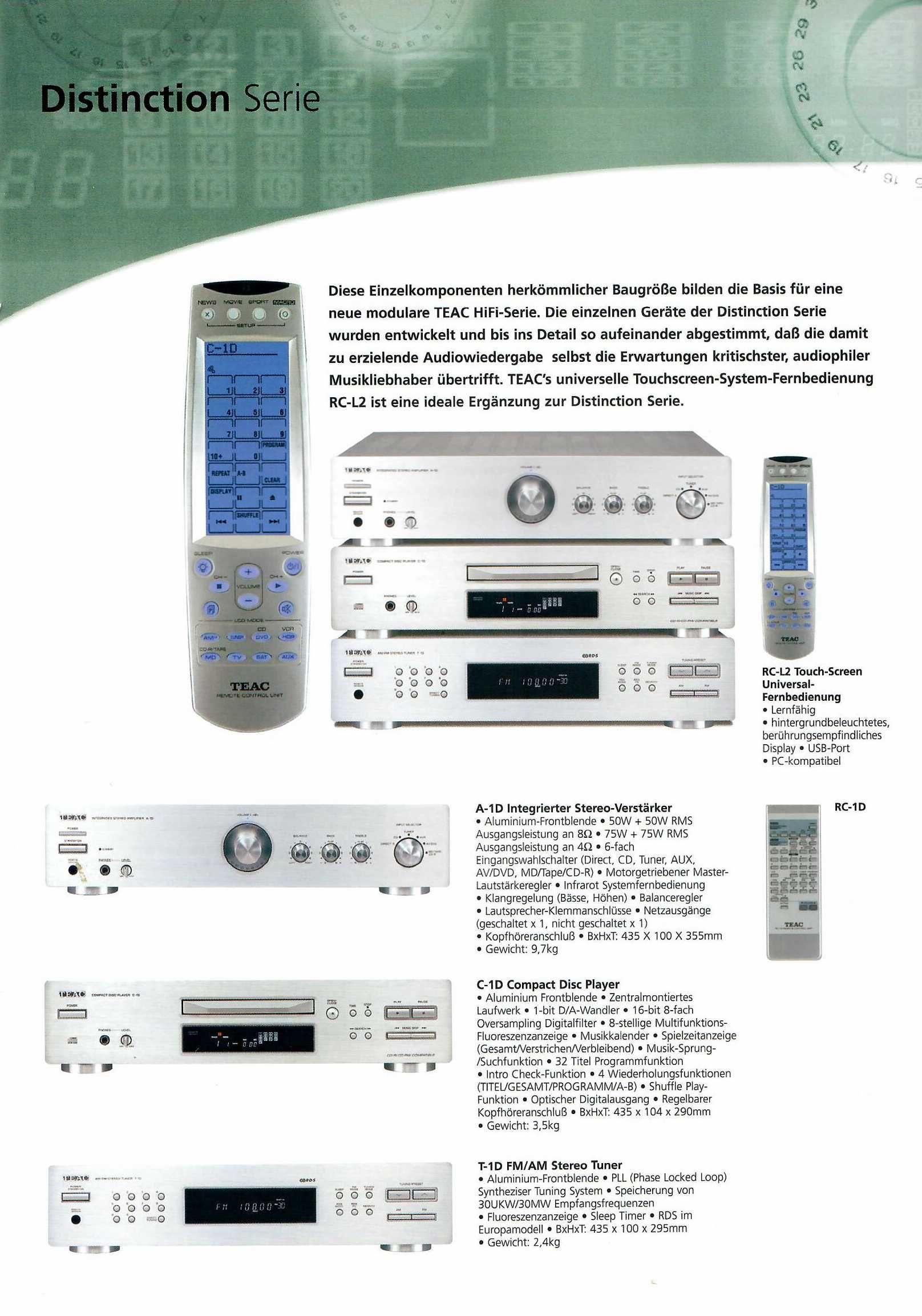 Якісна система від TEAC, A-1D + C-1D + T-1D