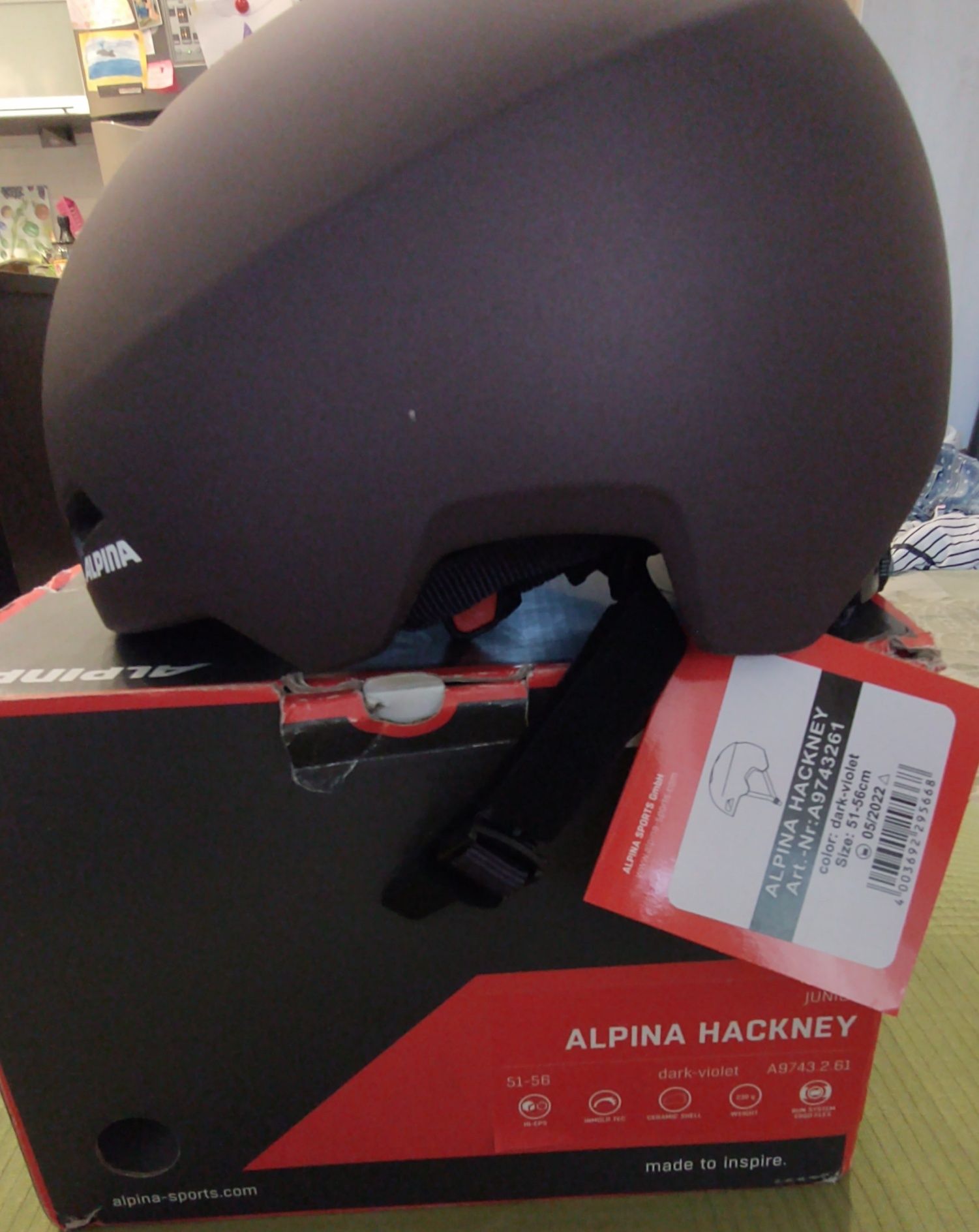 Nowy kask Alpina HACKNEY 51-56 cm dark-violet