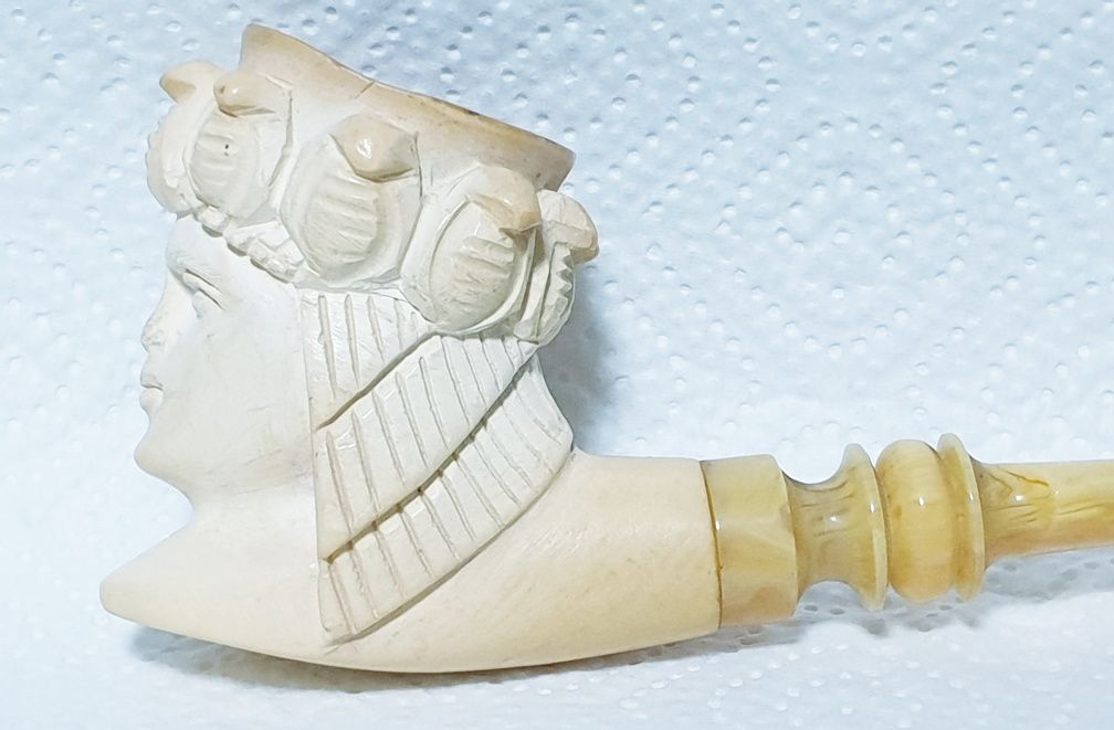 Fantástico antigo cachimbo em espuma do Mar "cabeça de Cleopatra"