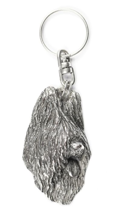 Owczarek francuski Briard brelok do kluczy posrebrzany Art-Dog