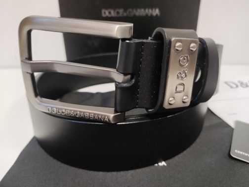 Dolce&Gabbana pasek firmowy męski, damski skóra 349