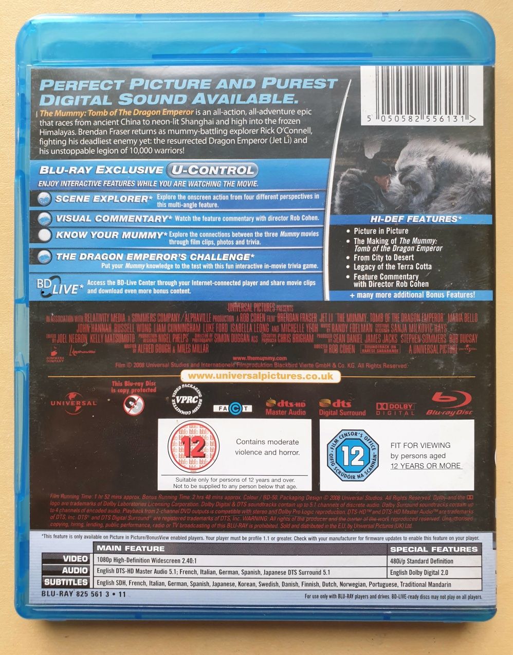 Film Bluray The Mummy Tomb of the Dragon Emperor