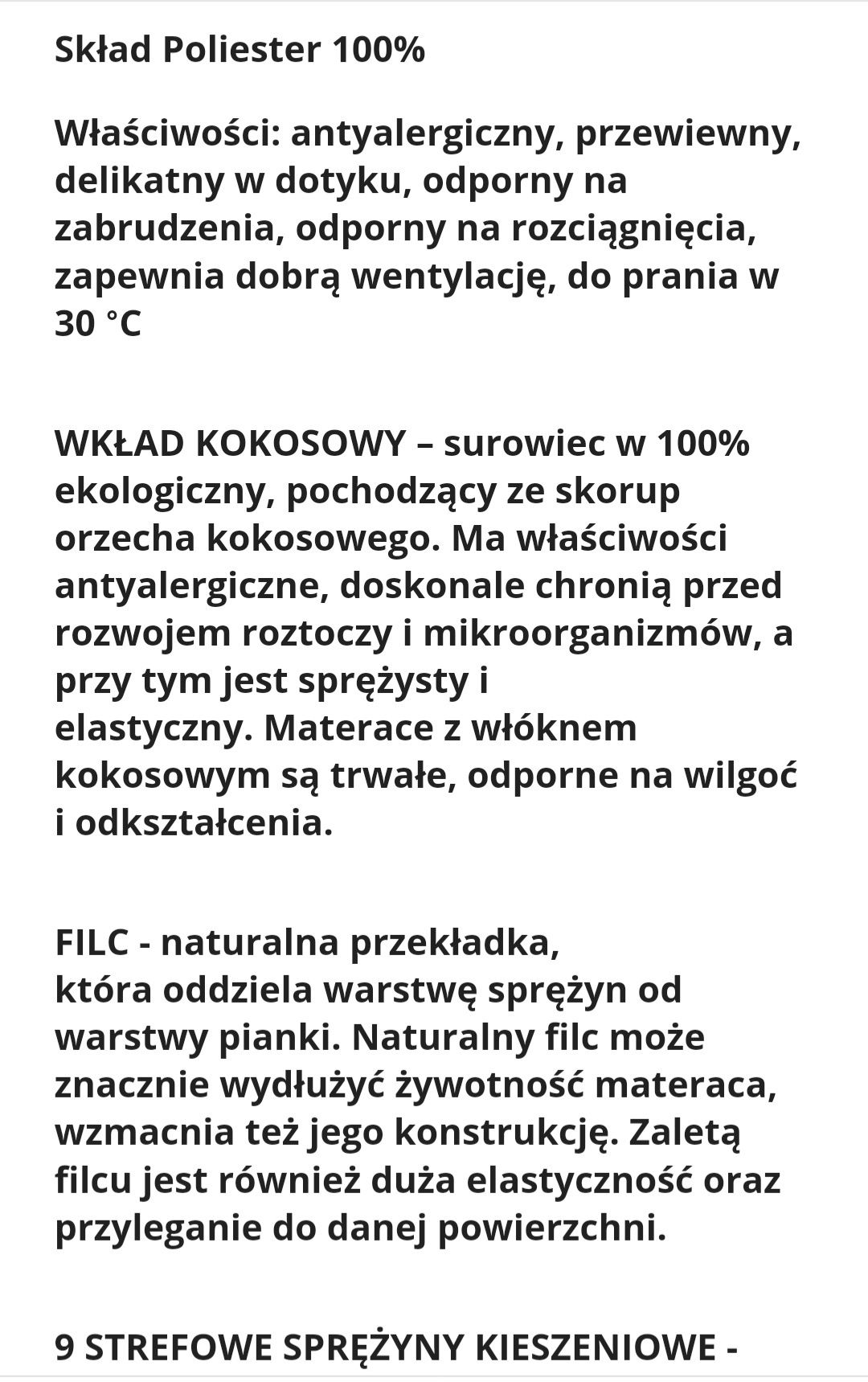 Nowy materac 140×200