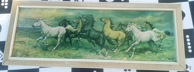 Obraz galopujące konie faust