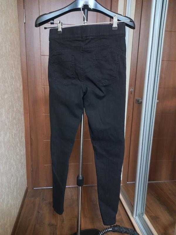 Джинсы лосины черные