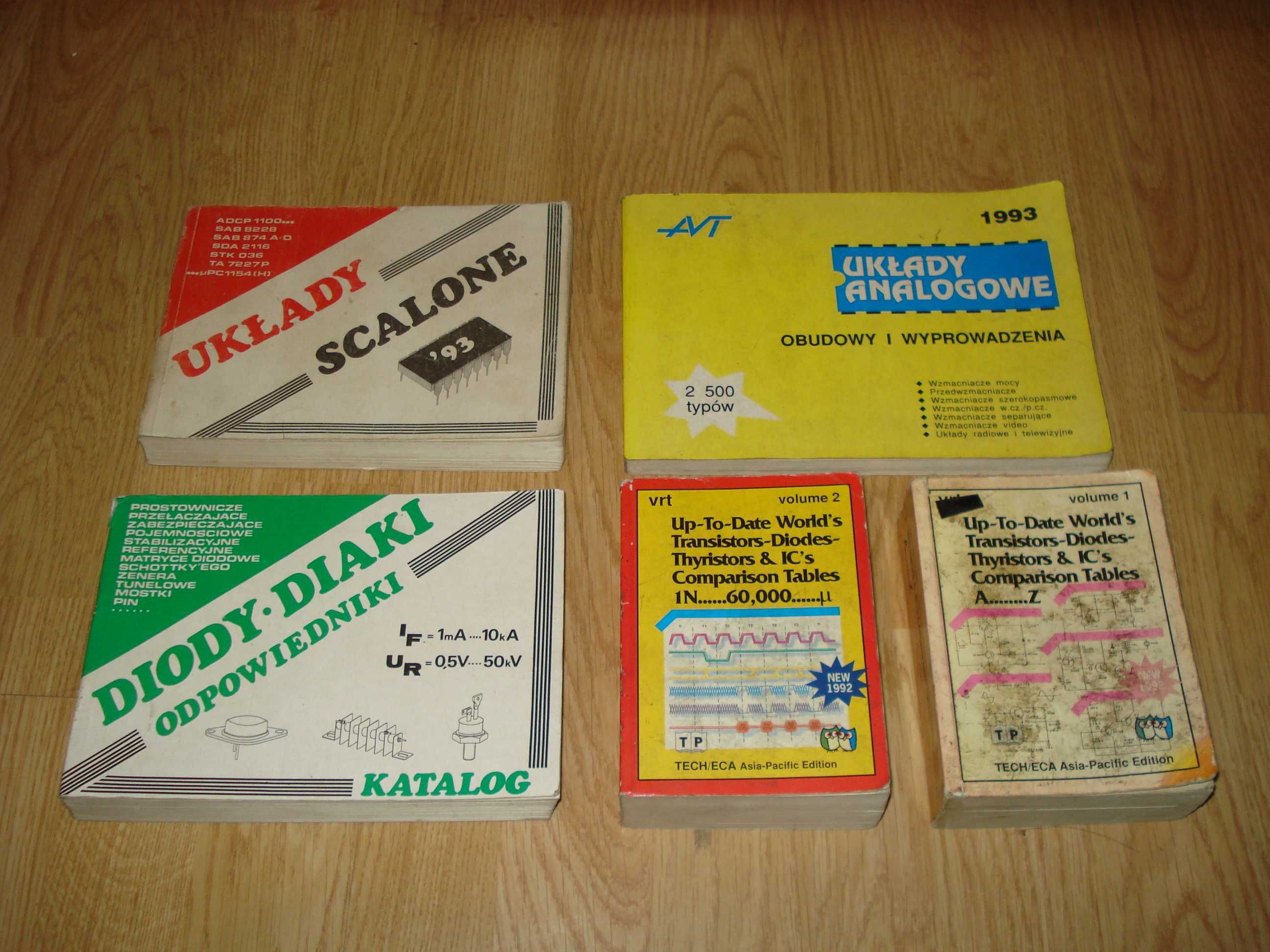 Katalogi elementów elektronicznych.