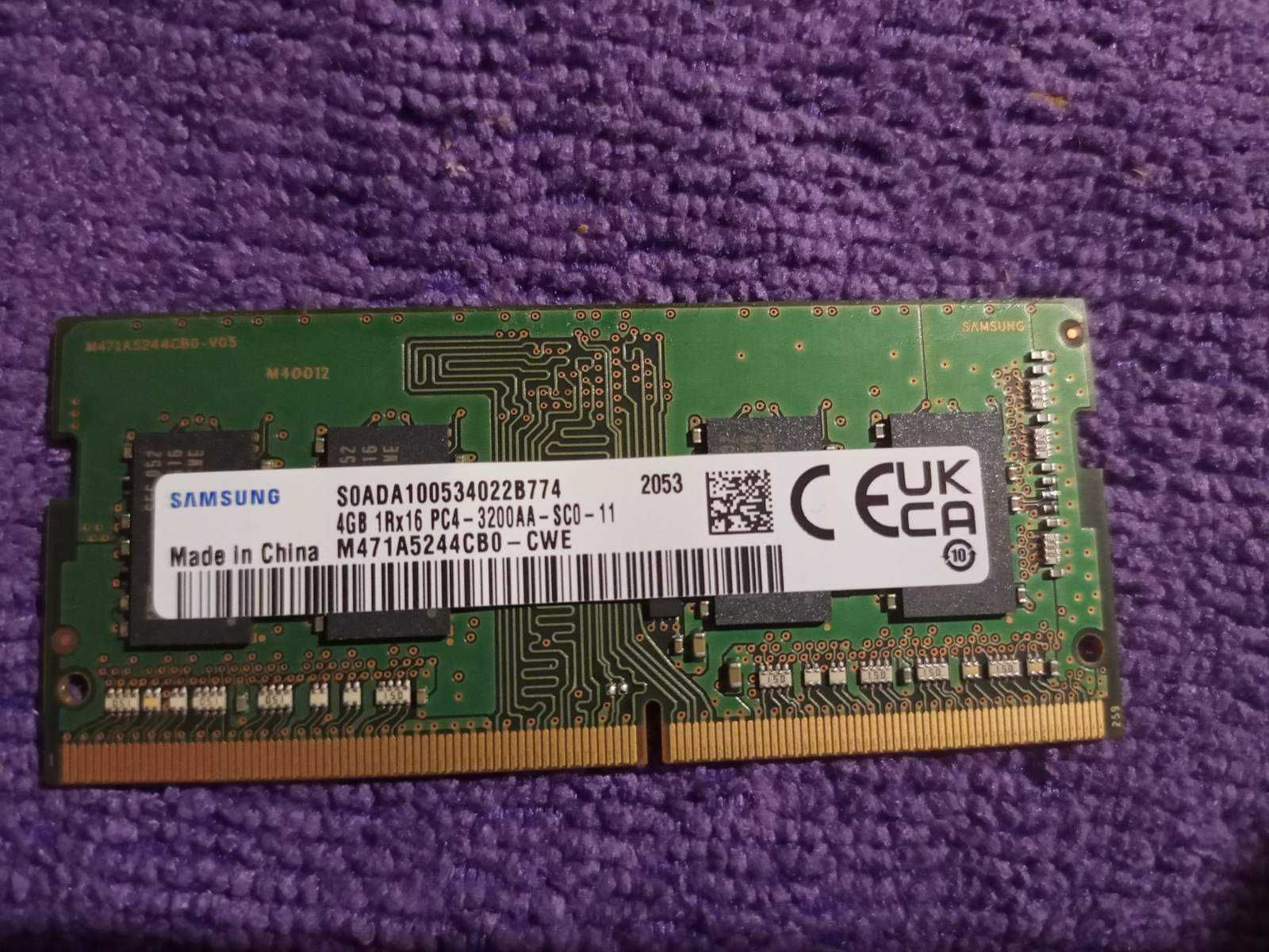 Оперативна Память Samsung 4GB SO-DIMM DDR4 3200 Mhz