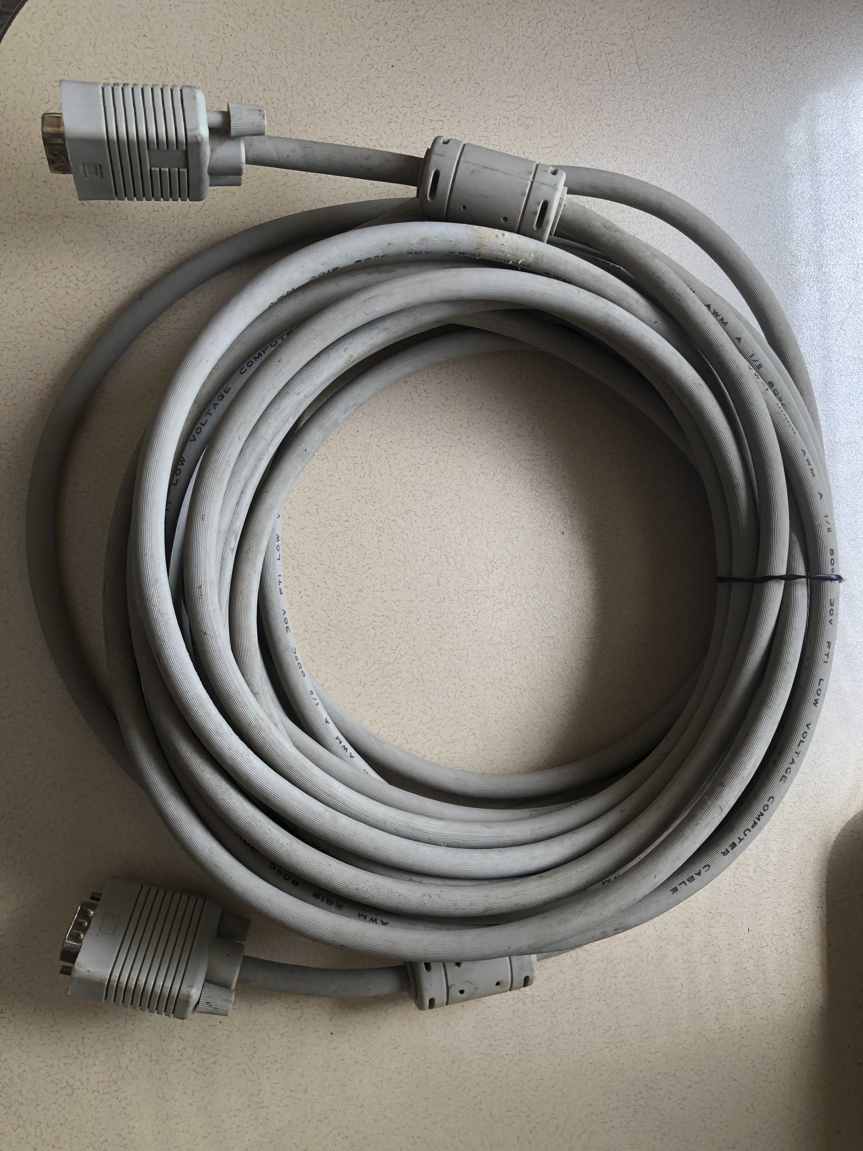 Kabel vga-vga D-sub HD15P DDC Wqhd FullHD 2K/60Hz szary