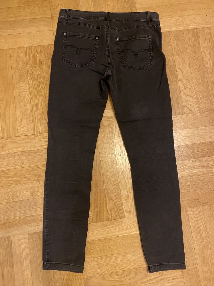 Jeansy spodnie montego 38/40 L czarne melanż
