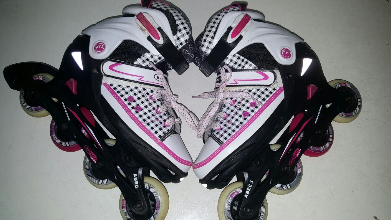 Rolki HY-SKATE Damskie Junior rozmiar 33-36 jak NOWE