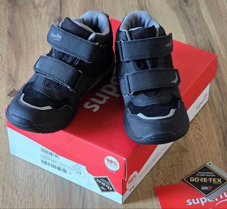Зимові дитячі ботинки Superfit STORM Goretex, 33 р, чорні