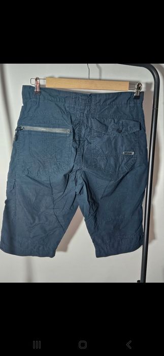 Stylowe granatowe szorty męskie cargo NEXT  roz. 32  must-have na lato