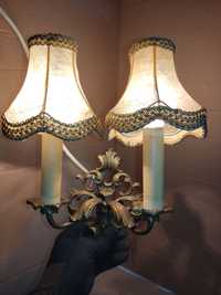 2 kinkiet lampa mosiężna na ścianę