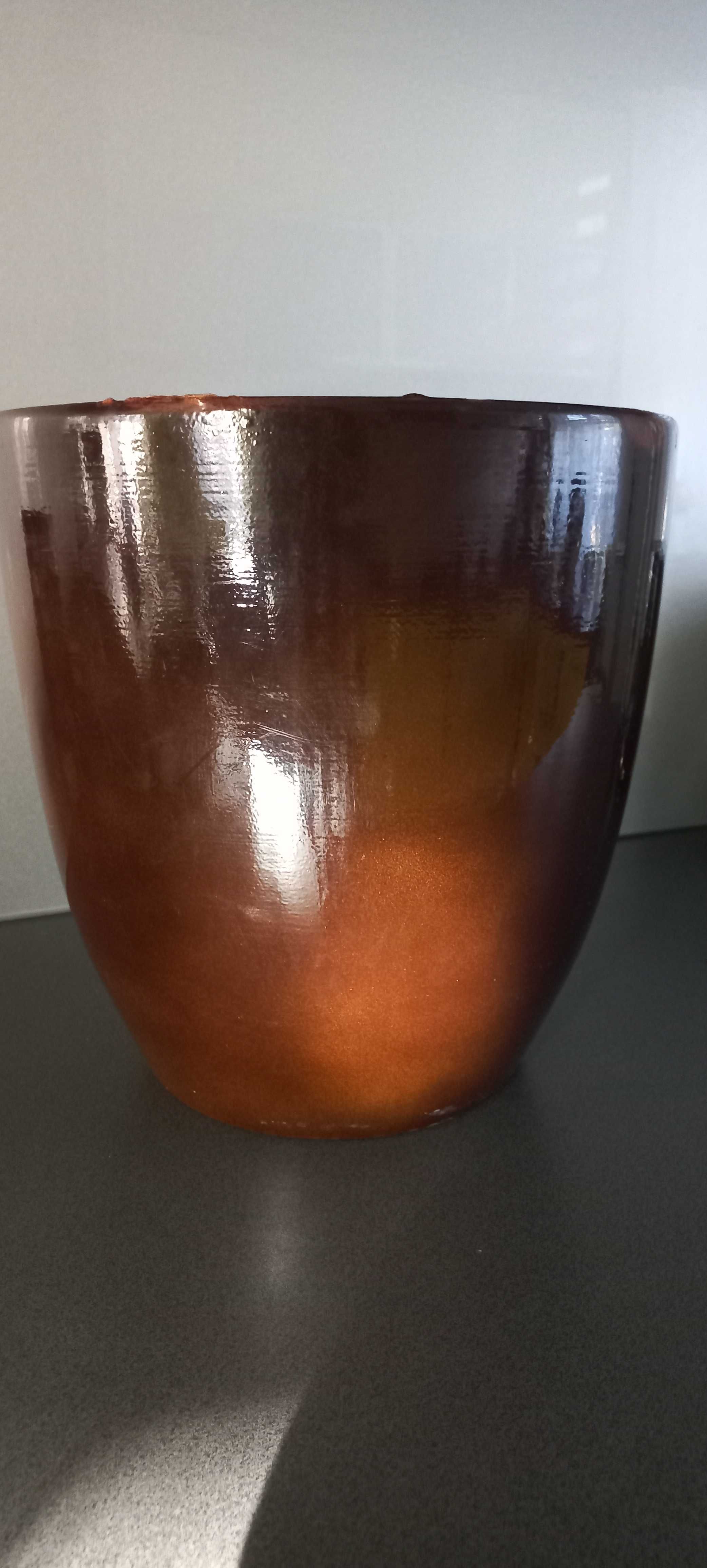 Donice ceramiczne z wzorem