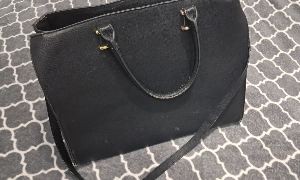 Torebka miejska czarna duża stylowa h&m