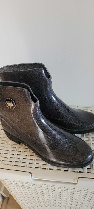 Gumowce botki czarne marka liu jo stan jak nowe 39/40