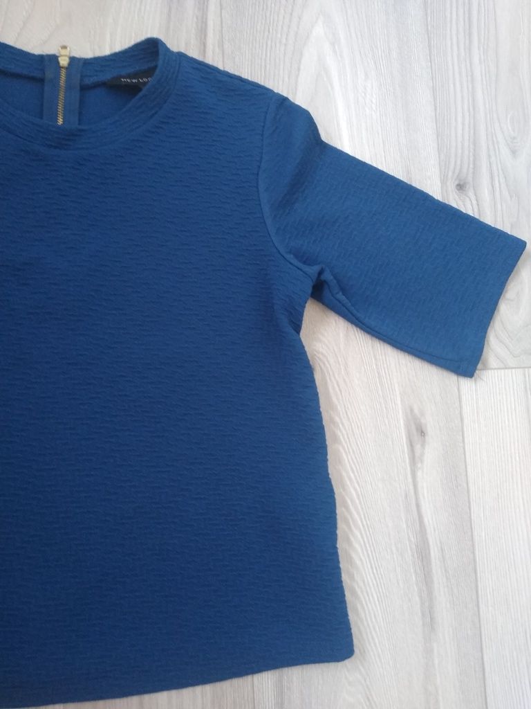 Niebieska bluzka z tekstura New Look