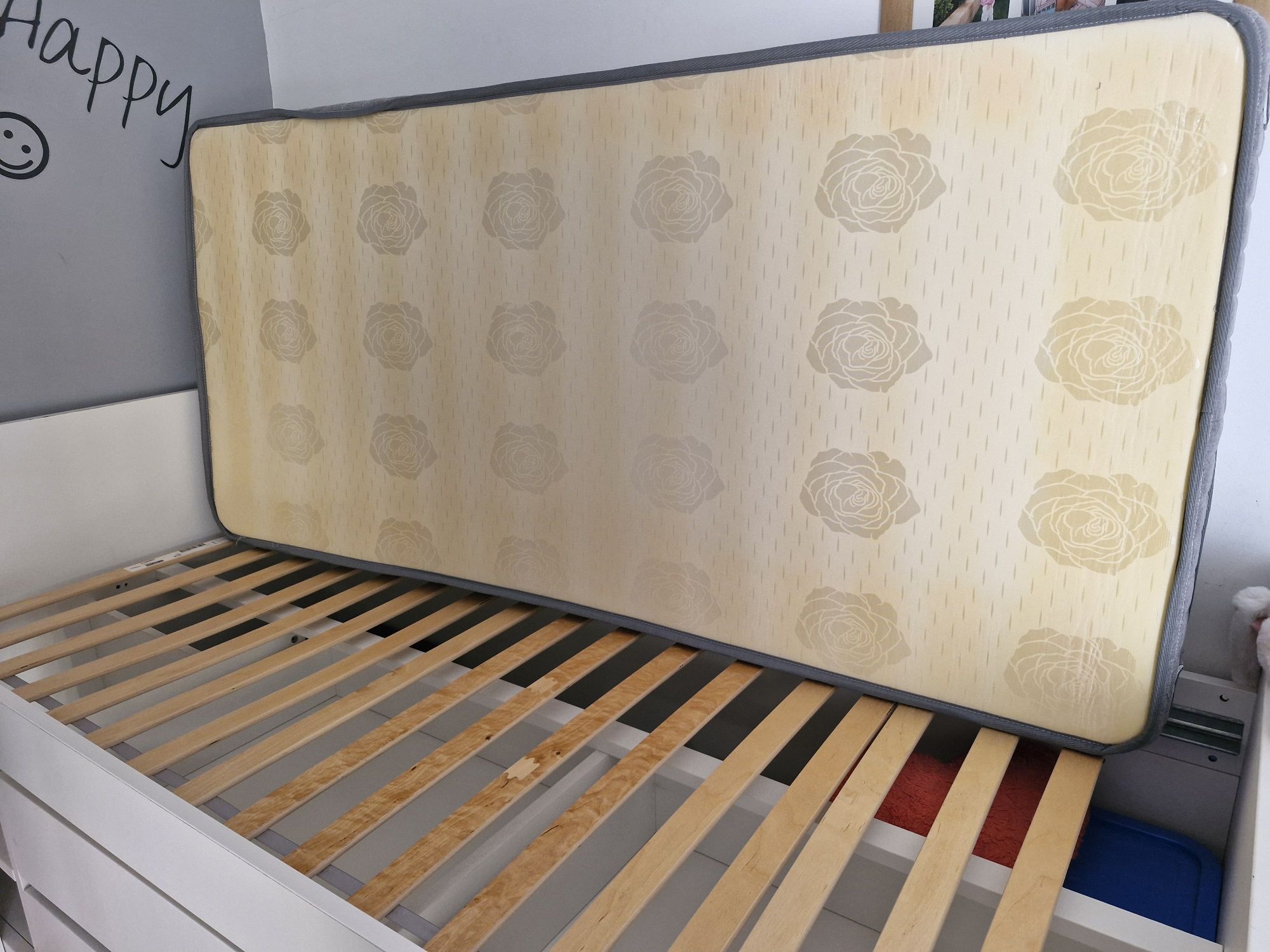 Cama solteiro c/ colchão e estrado