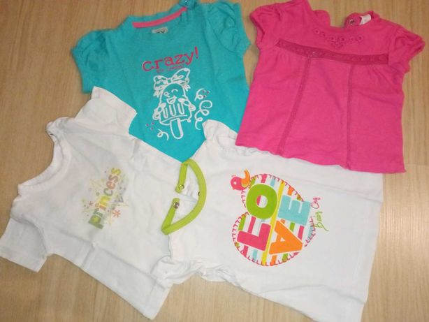 Lote Camisolas t-shirts menina 3-6 meses