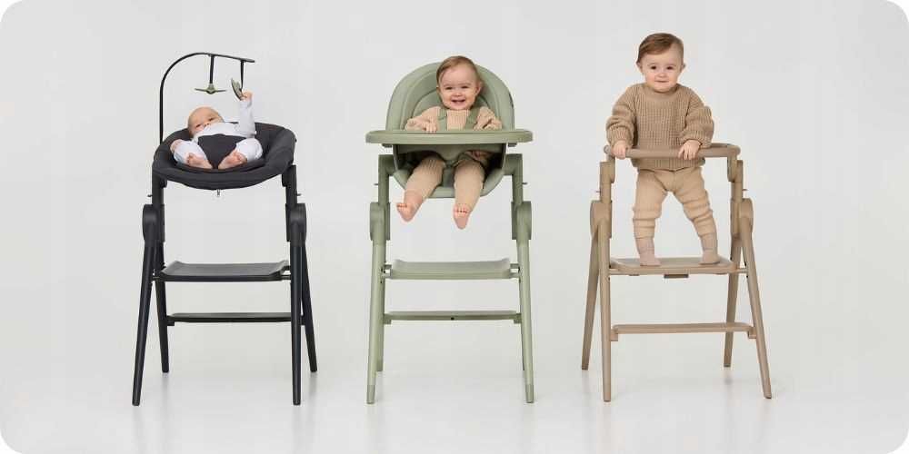 ANEX OZY SHADE Krzesełko do karmienia + leżaczek + kitchen helper Grey
