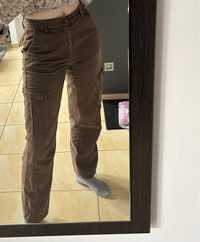 Spodnie cargo brązowe