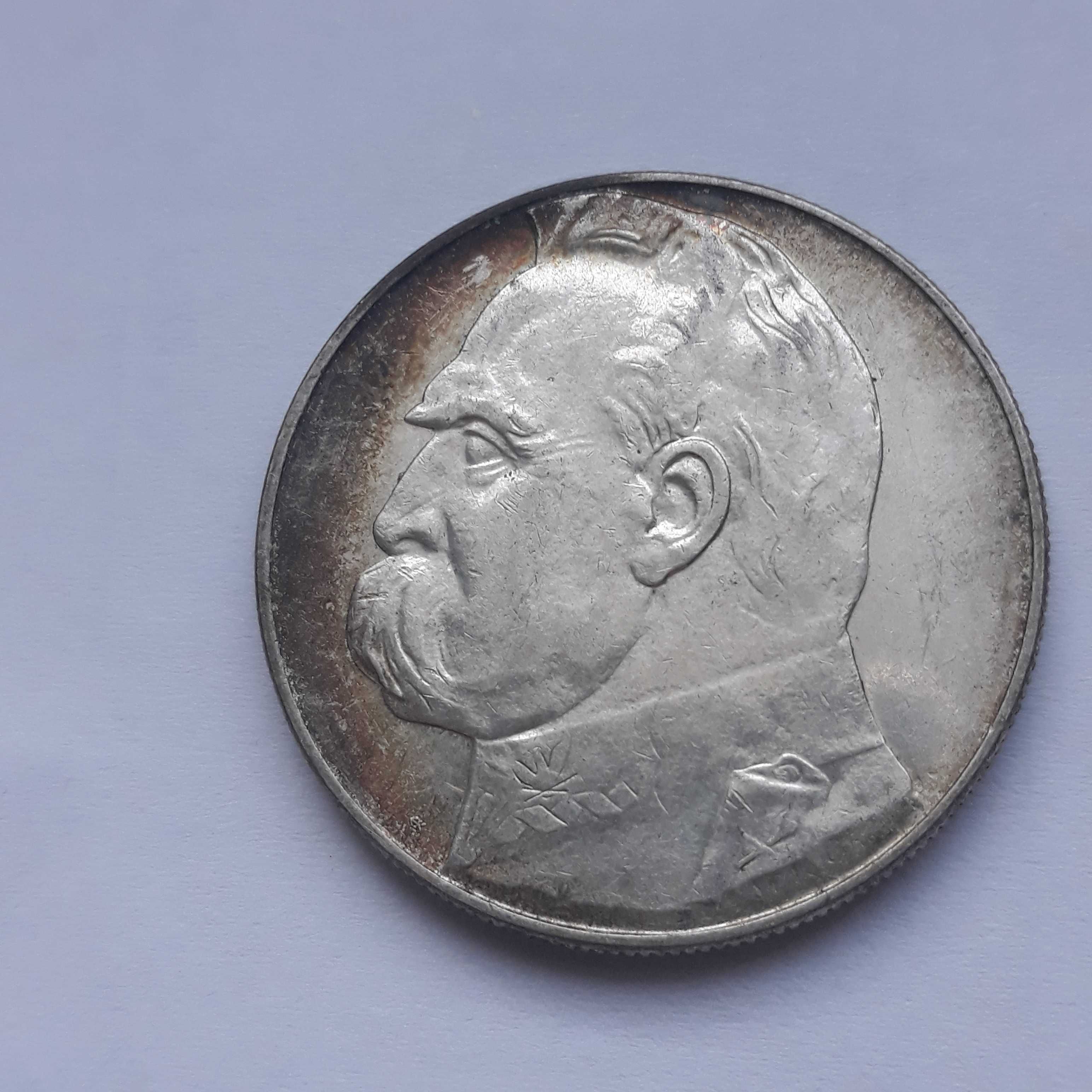 Moneta 10zł Piłsudski 1935 - srebro monety 2 RP ( II RP nr.44/2)